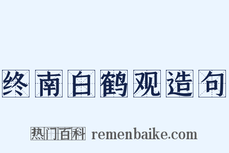 终南白鹤观造句是什么意思的图片